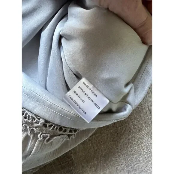 Romeo + Juliet Couture Maxi Dress Womens M Taupe Boho Gauze Crochet Beach NWT - Picture 6 of 13